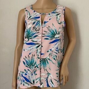 C&E floral blouse top size M